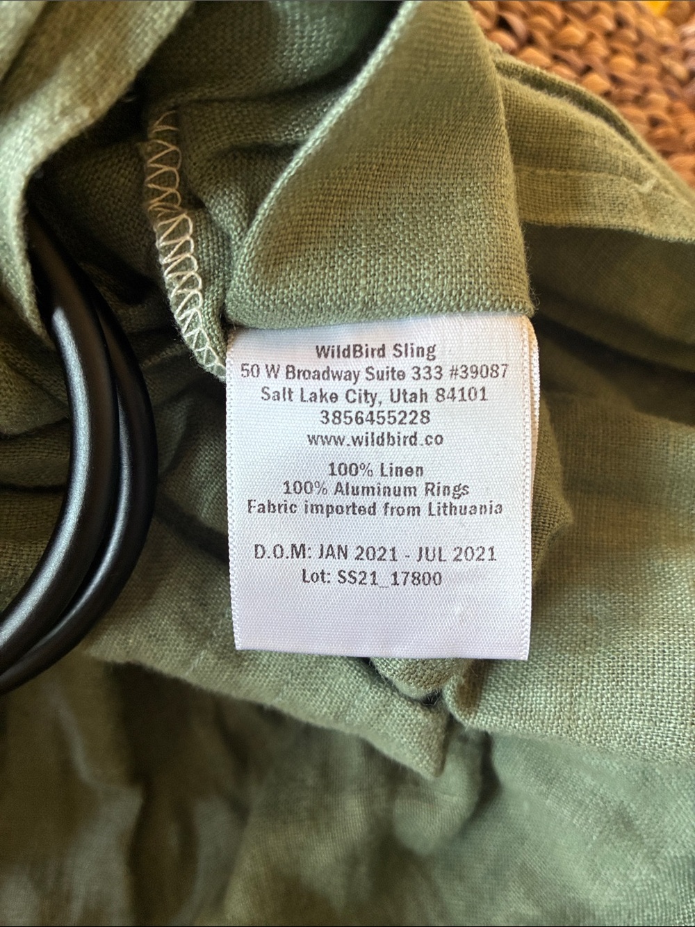 WildBird Sage Green Ring Sling - Picture 7 of 7